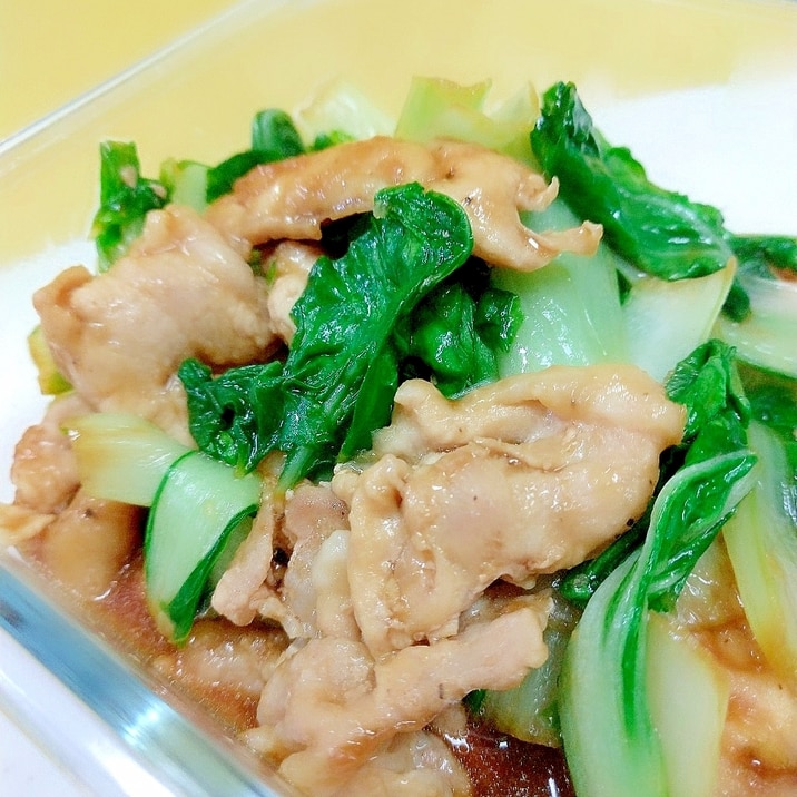 簡単!(^^)豚肉&しろ菜のオイスターソース炒め♪